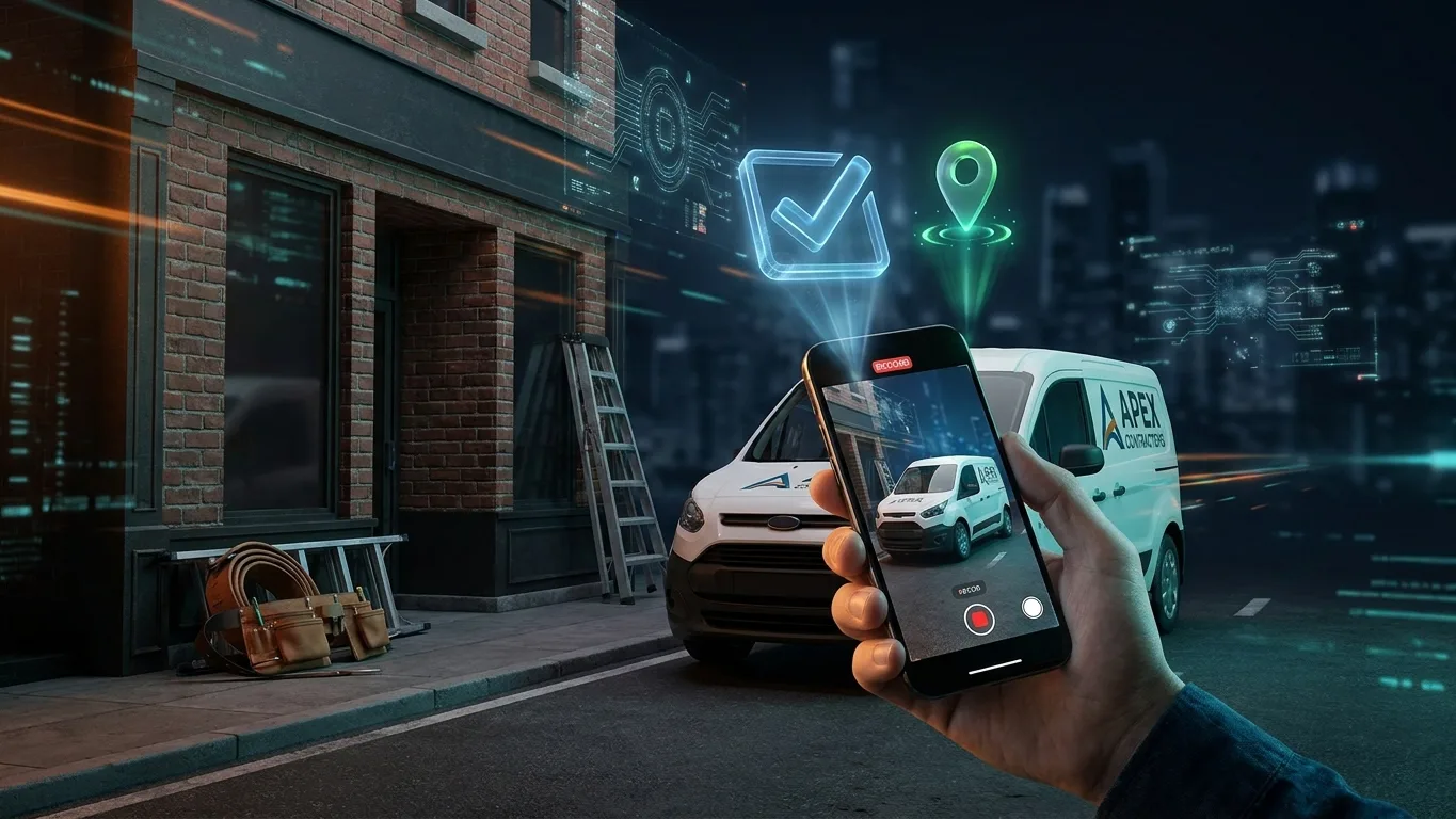 Contractor filming a Google Business Profile video verification on a phone in 2026